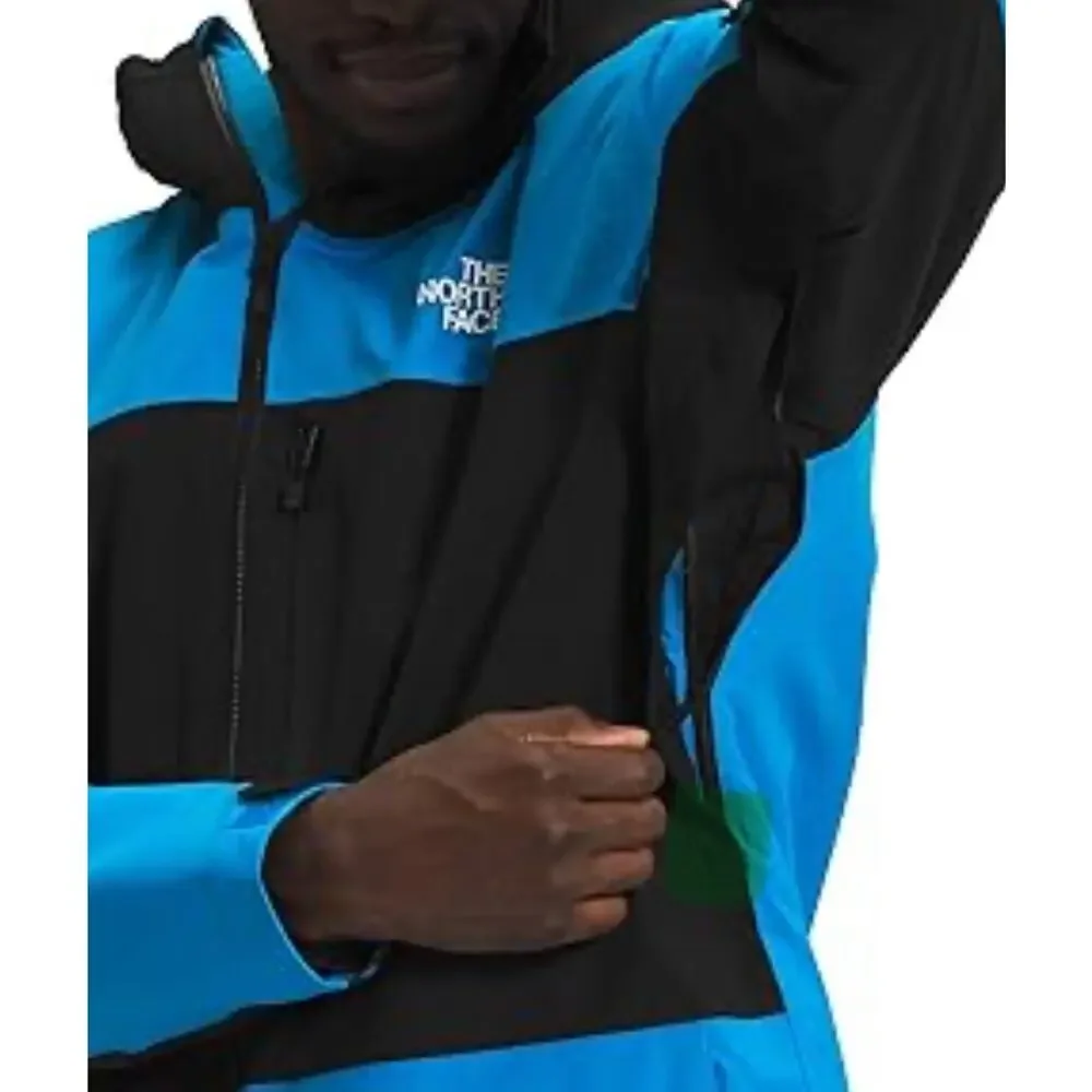 The North Face Men’s Blue Black Waterproof Hooded Windbreaker Jacket XL